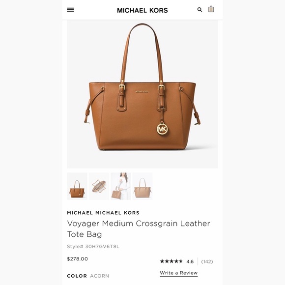 Michael Kors Voyager Medium Crossgrain Tote - Picture 8 of 8